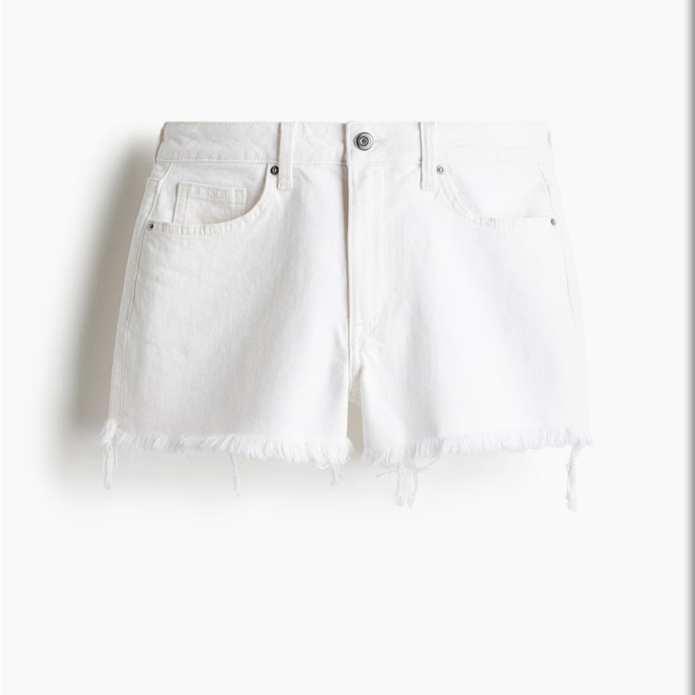 NWT H&M Women's White Denim Shorts
